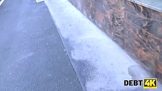 Debt4k. sex with collector is the way curvy babe pays off her rent