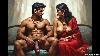 My friend's sexy wife with me and my boss hot threesome desi slut wife