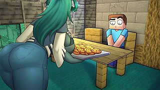 Steamy Minecraft giantess parody with Lewdgames01 giving a wild blow and more