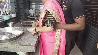 Indian Housewife Tannu's Hot Kitchen Blowjob & Fucking - Young 18 Year Old Big Tits