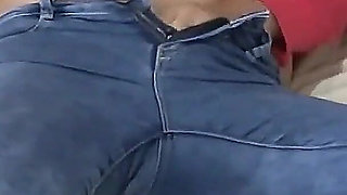 Touching Herself Under Her Pants Before Masturbating and Fucking Her Young Lovers