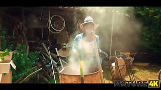 Mature4k. mature czech is having joy outdoors