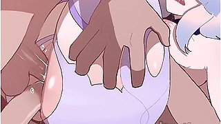 Car Toon In Stepfather And Stepson Share White Pussy