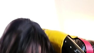 two women fetish latex asslicking and anal mff