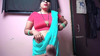 Stepmother Undress in Front of Stepson and She Gives Footjob and Taking Cum in Mouth in Hindi Voice.