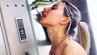 Busty Blonde's Steamy Shower Solo