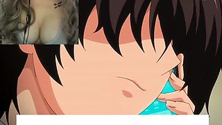 Hentai redhead gives blowjob and having sex
