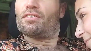 Girl Next Door Sucks a Hitchhiker in the Car (English Subtitles)