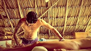 a massage with a happy ending on the beach