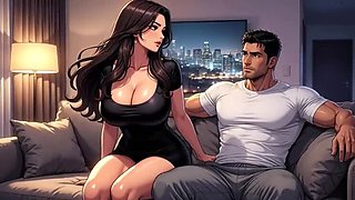 25yo Babe Fucks Stepdad on Couch in Risky Quiet Sex