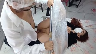 Naughty Gynecologist Fingers Horny Latina Patient Pussy