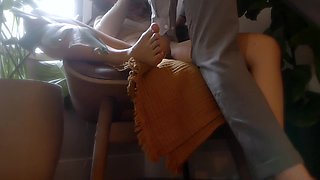 Tinder Hookup Sits on Thick Cock: Latina Panty Party