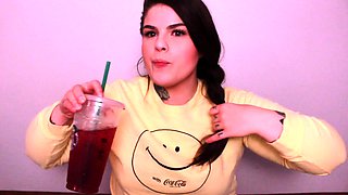 Real blonde amateur giving a POV blowjob