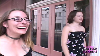 Kari and Rose flash and dance naked