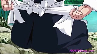 Village Boy Fucked by Horny Anime Maid - English Dubbed Cartoon Sex