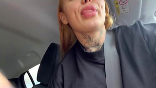 Brazilian Hentai Girlfriend Deepthroats Guilherme Ortiz in Car Swallowing Cum