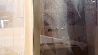 Ebony BBW Gives You Sloppy Bathroom Blowjob