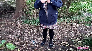 Tits Out in the Woods - Flashing My Big Heavy Stepmommy Milkers and Ass While Out for a Walk in the Forest - so Naughty Arent I