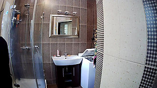 Shower: Hot Petite Girl Stella Enjoying Her Steamy Shower Time