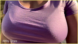Wifey does Have the Best Tits for outdoor flashing