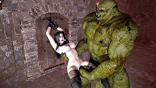 Sexy Yennefer Fucked and Bred By Giant Green Orc and Creampied