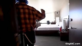Blue Haired Xoe Grim Takes Big Black Cock From Louie Smalls at KingBBC
