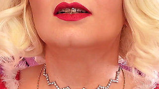 ASMR video: Latex nurse gloves. Doctor Santa girl teasing with smile and close ups. Arya Grander.