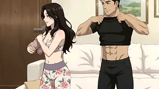 Cheating wife secret affair with yoga instructor when husband out