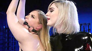 Tranny Domme Fucks Latex Slut
