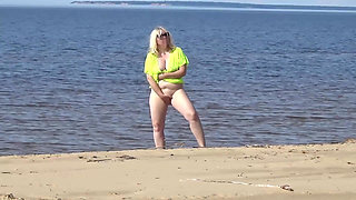 Cucumber or Cock - Risky Fuck on Beach