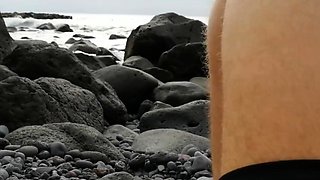Sucking and Fucking on the Beach - Outdoor Teen Amateur Blow