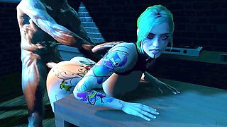 Thirsty sexy robot lady Wraith931 craves some anal action