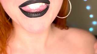 BBW Redhead Miley Coxxx Spit Fetish- Mouth Close up - Pierced Tongue