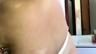 Little slut changing her panties video chat