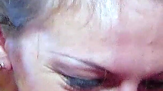 Stepson fucks horny Milf Halanka in the ass and gives her cumshot
