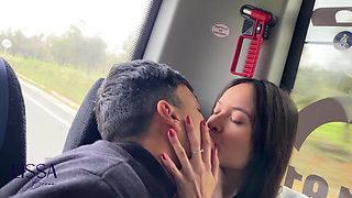 Couple Mess with Piss in Bus, Train and Public