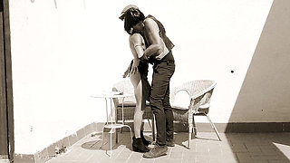 The Naughty Newspaper Chase. Black and White Hot Funny Sex Video