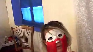 Amateur whore hardcore with a mask