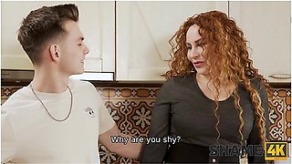 Tanya Foxxx In Guy Enjoys The Cake And Sweet Pussy Of The Milf In Black Stockings