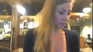 Flashing cafe: Big Tits, Amateur  Public Nudity Porn
