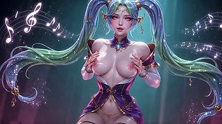 Ai Compilation Sona League of Legends Wet and Shiny Body