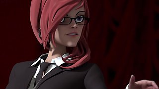 Newbie pair takes deep strokes while everyone watches the demo • 3D Hentai