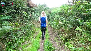 Shiny Pvc Rainwear Walk with a Kinky Secret