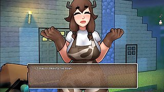 Steve gets down with a Minecraft cow babe in some steamy HornyCraft gameplay