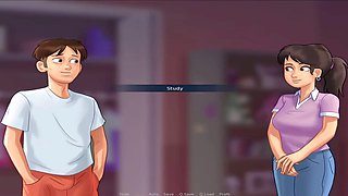 MILF city anime featuring some serious curves and summer vibes