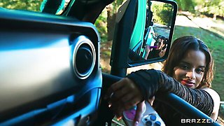 Good outdoor fuck with busty models Zoey Uso and Valentine Vixen