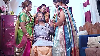 Desi Indian Tharki Sasurji Hardcore Fuck With His Four Stepdaughter In Laws At The Same Time ( Full Movie )