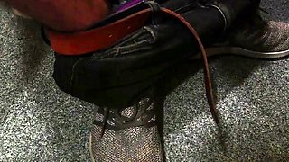 Kinky CFNM voyeur helps guy release