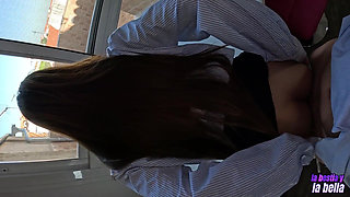 My Boss Catches Me Masturbating in the Office and so That He Won't Fire Me We Had Anal Sex and Blowj