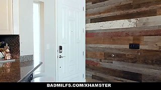 Badmilfs - chesty stepmom and daughter share giant boner